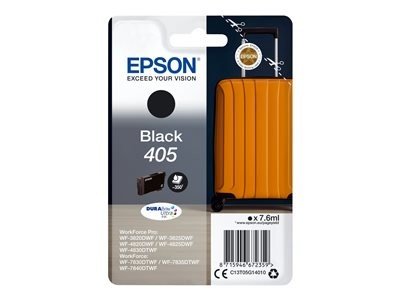 Epson 405 - 7.6 ml - černá - originální - blistr s RF / akustickým alarmem - inkoustová cartridge - pro WorkForce WF-7310, 7830, 7835, 7840; WorkForce Pro WF-3820, 3825, 4820, 4825, 4830, C13T05G14020