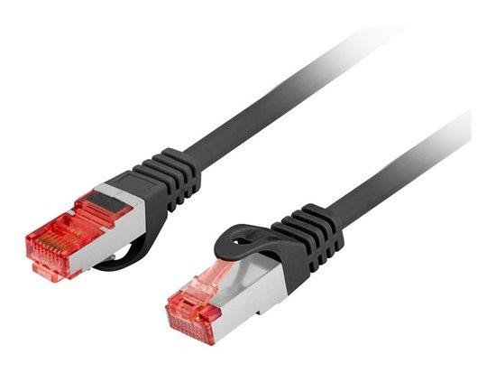 LANBERG Patch kabel CAT 6 S-FTP, AWG 26/7, LSZH, měď, černý, 0,5m