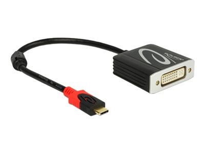 Delock - Externí video adaptér - RTD2171U - USB-C - DVI - černá - maloobchod, 61213