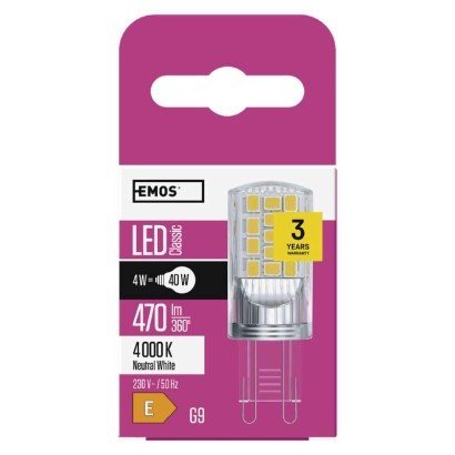 LED žárovka Classic JC 4W G9 neutrální bílá