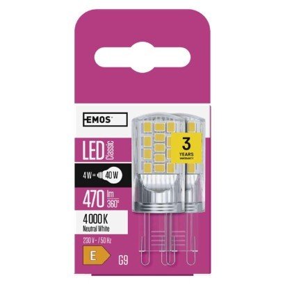 LED žárovka Classic JC 4W G9 neutrální bílá (2 ks)
