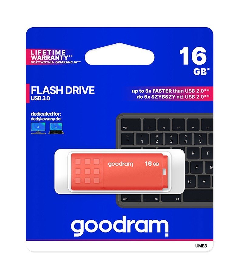 Flash disk GOODRAM UME3 16GB oranžový 94827