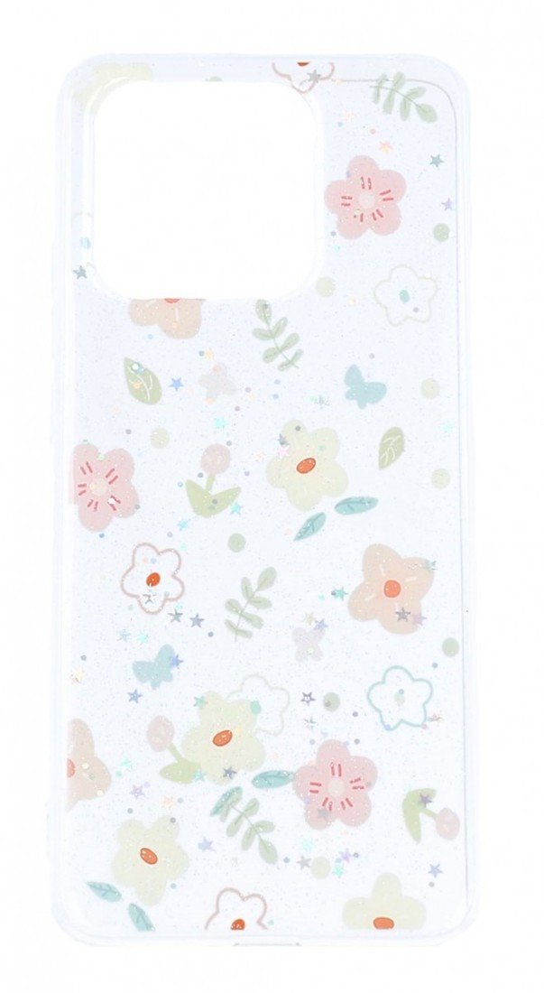 Kryt TopQ Glitter Xiaomi Redmi 10C Květinový mix 94664