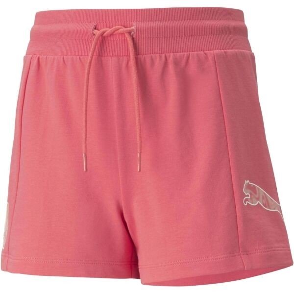 Puma POWER SUMMER HIGH-WAIST SHORTS TR G Dívčí kraťasy, růžová, velikost 164