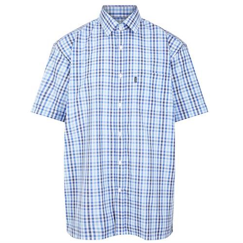 EKW Pánská košile s krátkým rukávem Gwados nebesky modrá XXL