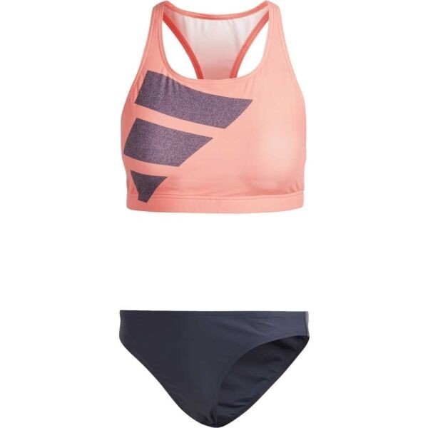 adidas BIG BARS BIKINI Dámské dvoudílné plavky, oranžová, velikost 38