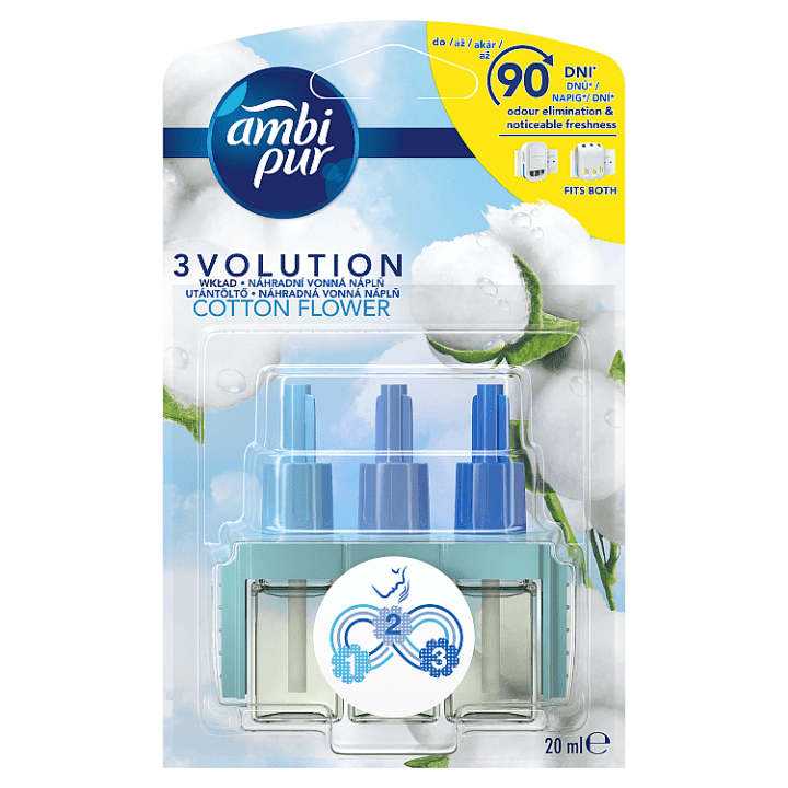 Ambi Pur Elektrický Osvěžovač Vzduchu S Náhradní Náplní Ambi Pur Cotton, 20ml