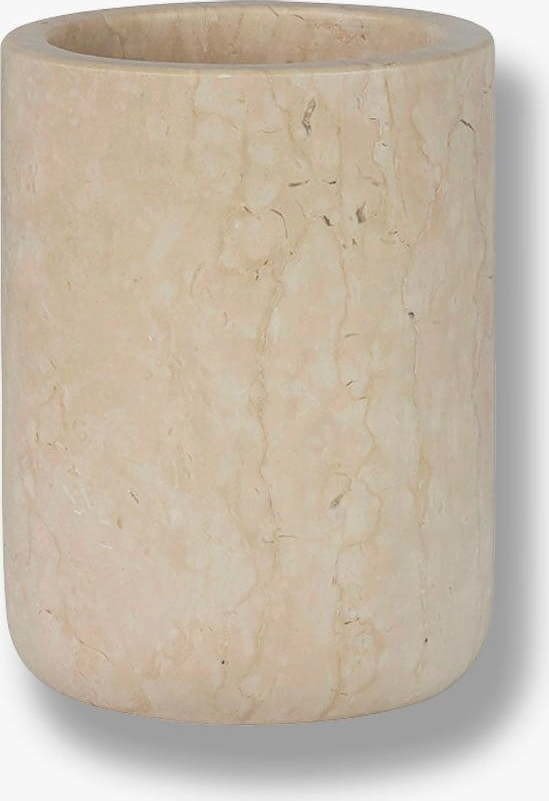 Krémový mramorový kelímek na zubní kartáčky Marble – Mette Ditmer Denmark