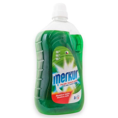 Merkur prací gel pro bílé i barevné prádlo 60 dávek, 3 l