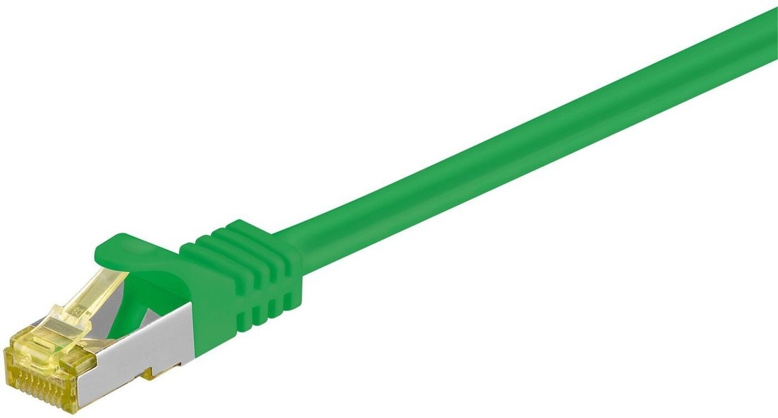 MicroConnect patch kabel S/FTP, RJ45, Cat7, 1m, zelená - SFTP701G