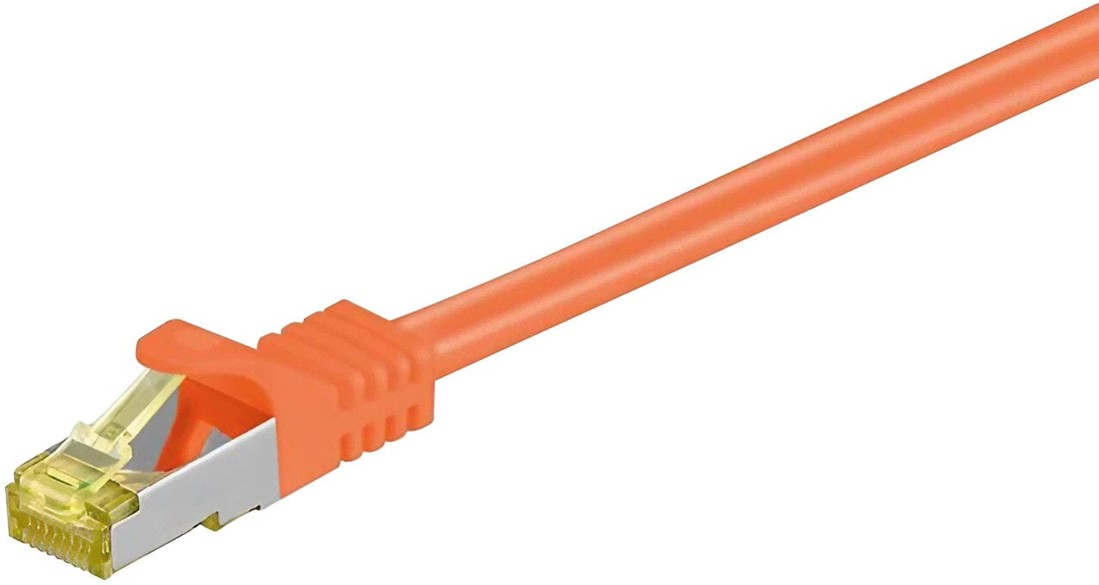 MicroConnect patch kabel S/FTP, RJ45, Cat7, 5m, oranžová - SFTP705O