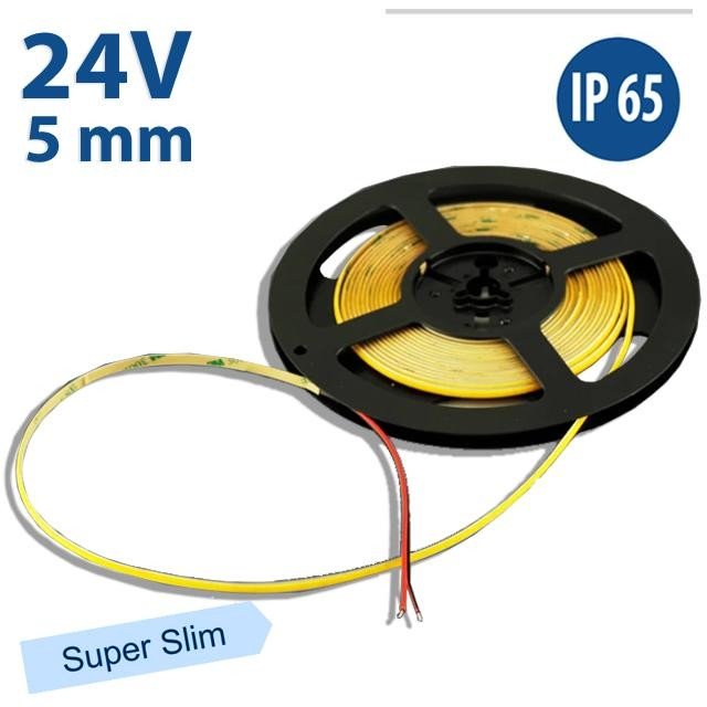 LED21 LED pásek COB Super Slim 480 LED/m 7W/m 24V IP65 role 5m STUDENÁ BÍLÁ 6000K