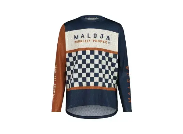 Maloja ValendasM. pánský dres dlouhý rukáv Midnight Multi vel. M