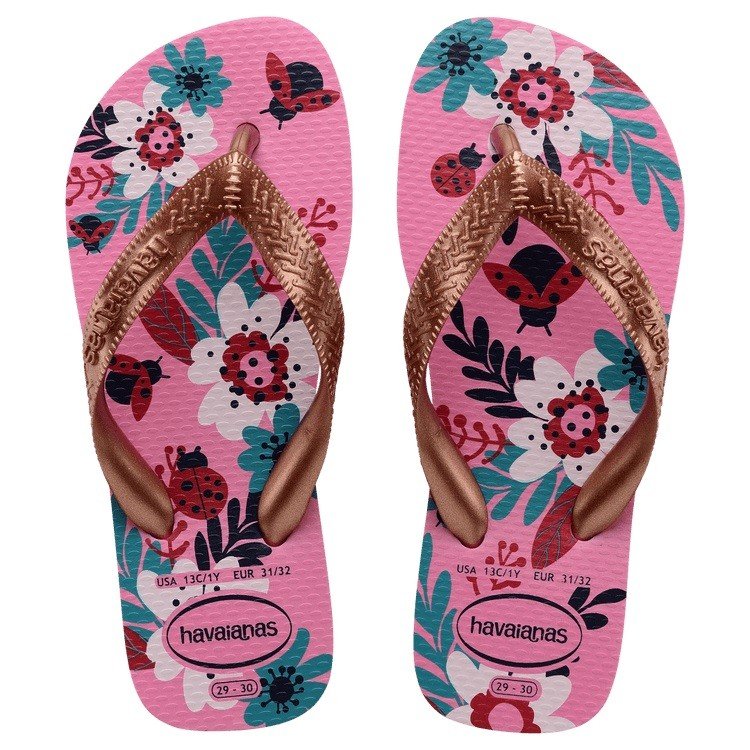 Havaianas dívčí květinové žabky 4000052 Pink Lemonade Velikost: 27/28