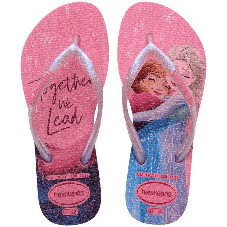 Havaianas dívčí žabky Disney Ledové království 4123328 Pink Lemonade Velikost: 27/28