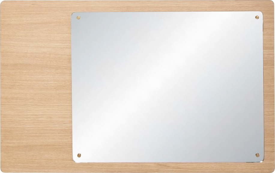 Nástěnné zrcadlo s dřevěným rámem 80x50 cm Split – Hübsch