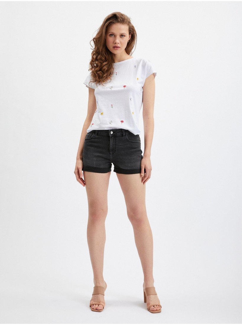 Orsay Černé dámské džínové kraťasy - Dámské