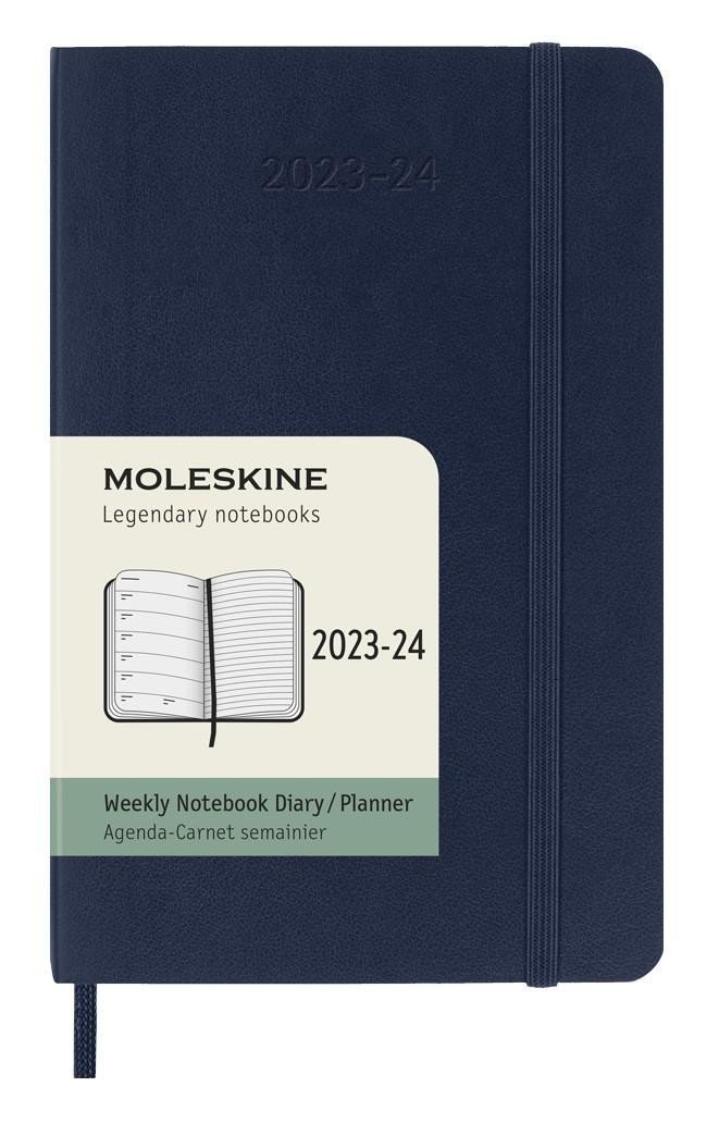 Moleskine Zápisník plánovací 18 měsíční 2023-24 měkký modrý S