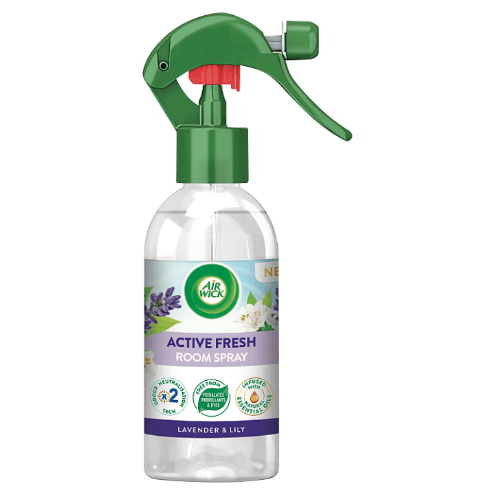 Air wick Active Fresh osvěžovač vzduchu ve spreji - Levandule a lilie 237 ml