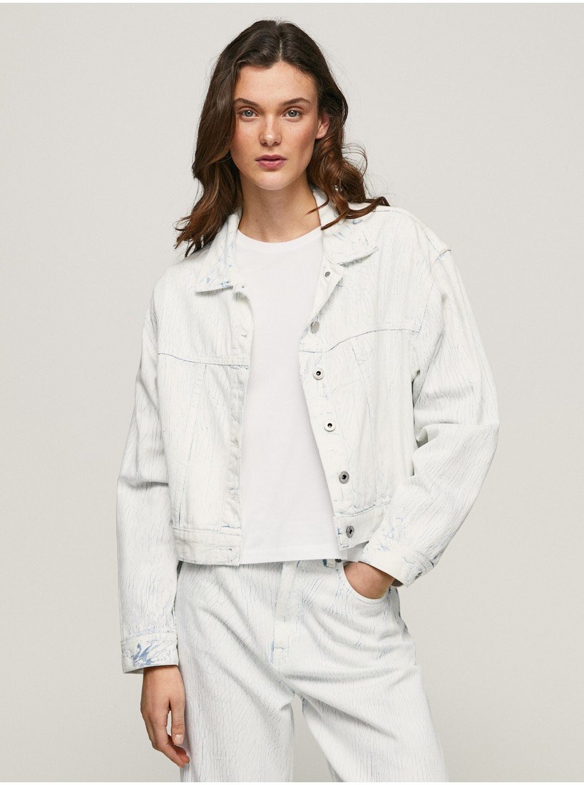 Bílá dámská džínová bunda Pepe Jeans - Dámské