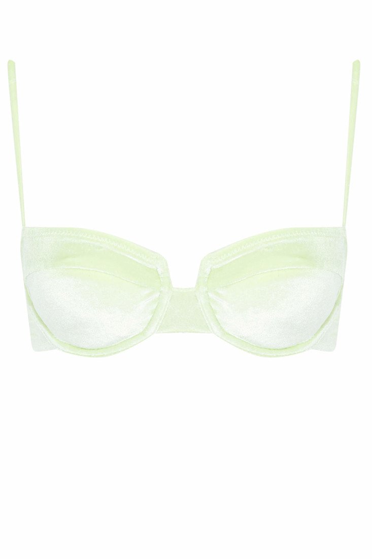 DEFACTO Fall In Love Regular Fit Velvet Bikini Top