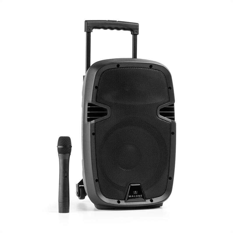 Malone Bushfunk 25, aktivní PA reproduktor, 500 W, bluetooth, akumulátor, USB, SD, MP3, VHF