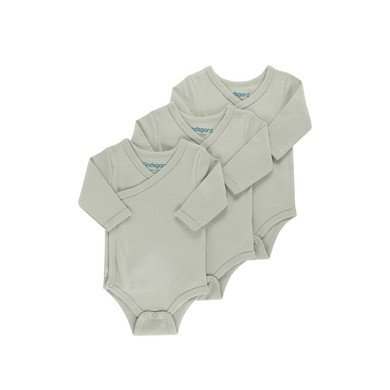 kindsgard Zavinovací body trunder 3-pack s dlouhým rukávem taupe