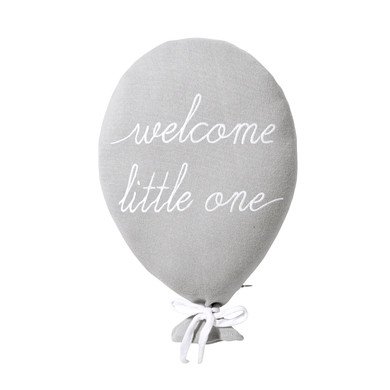 Nordic Coast Company Dekorační balón na polštář welcome little one šedý