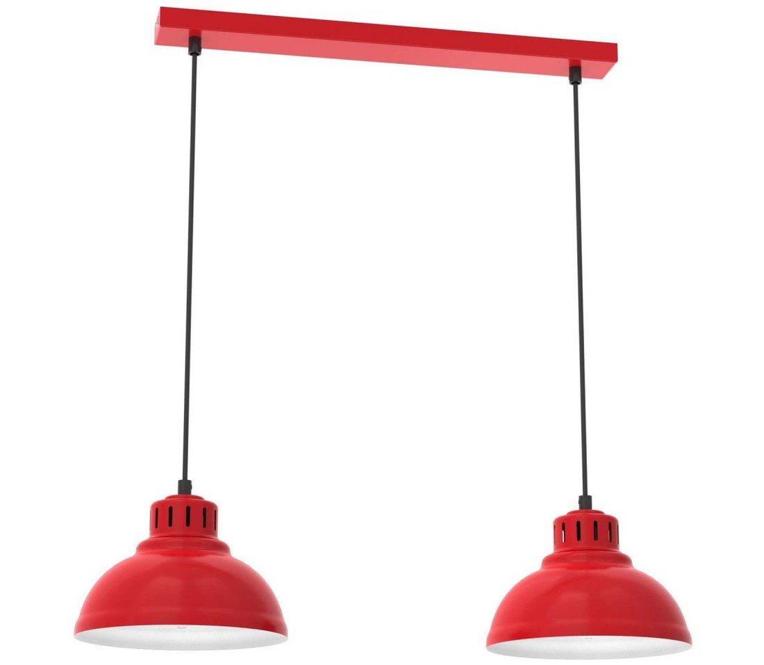 Lustr na lanku SVEN 2xE27/15W/230V červená