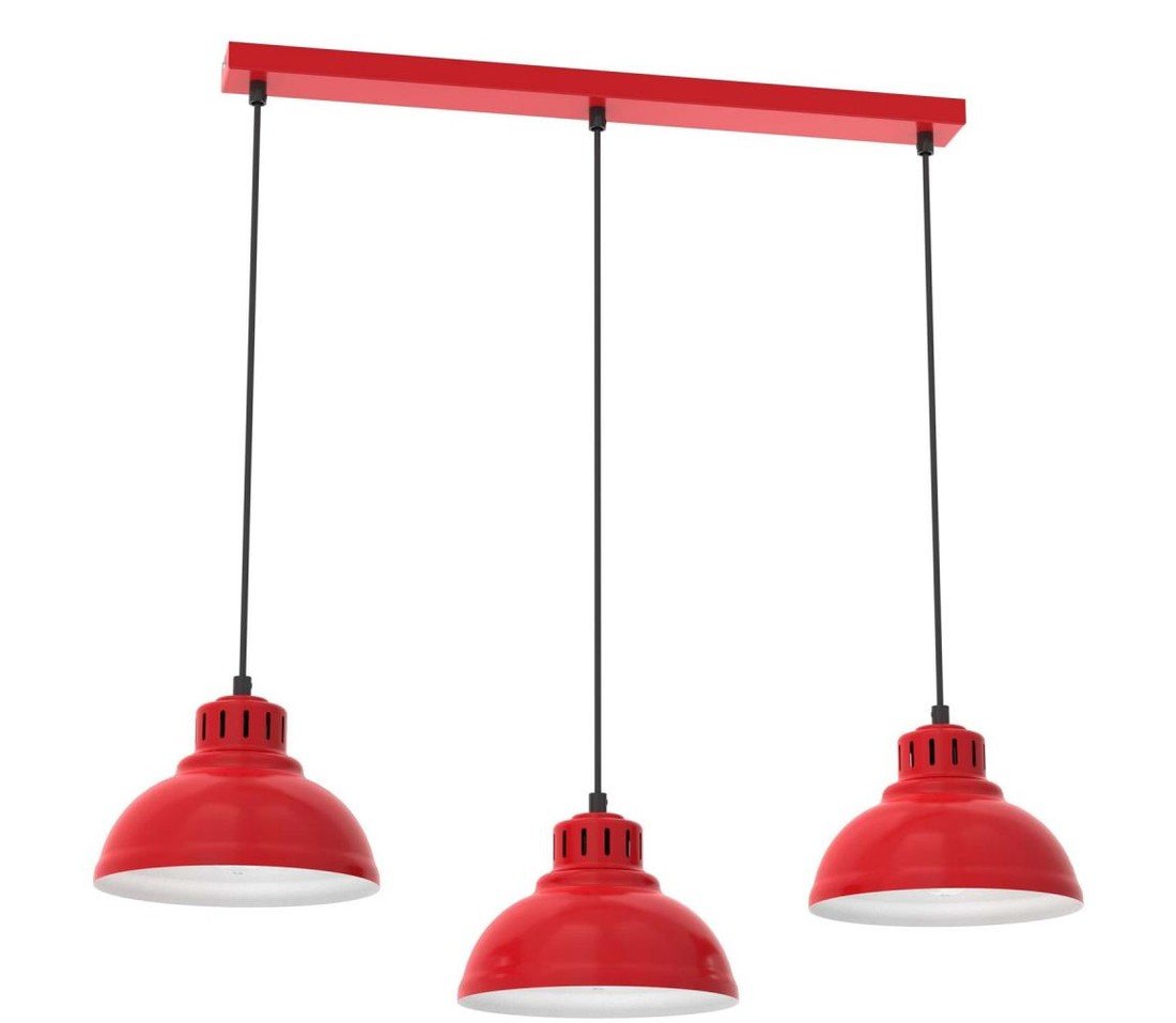 Lustr na lanku SVEN 3xE27/15W/230V červená