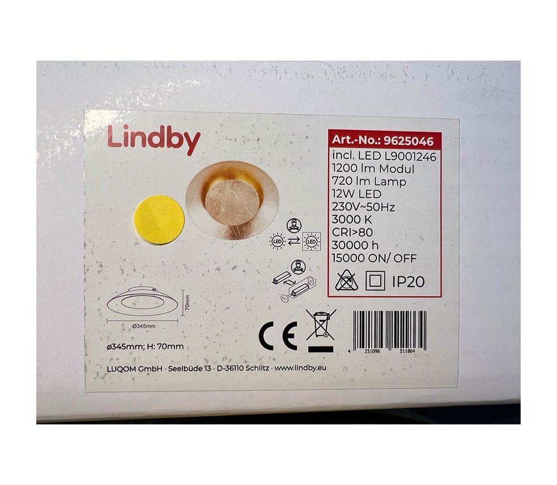 Lindby Lindby - LED Stropní svítidlo KETI LED/12W/230V