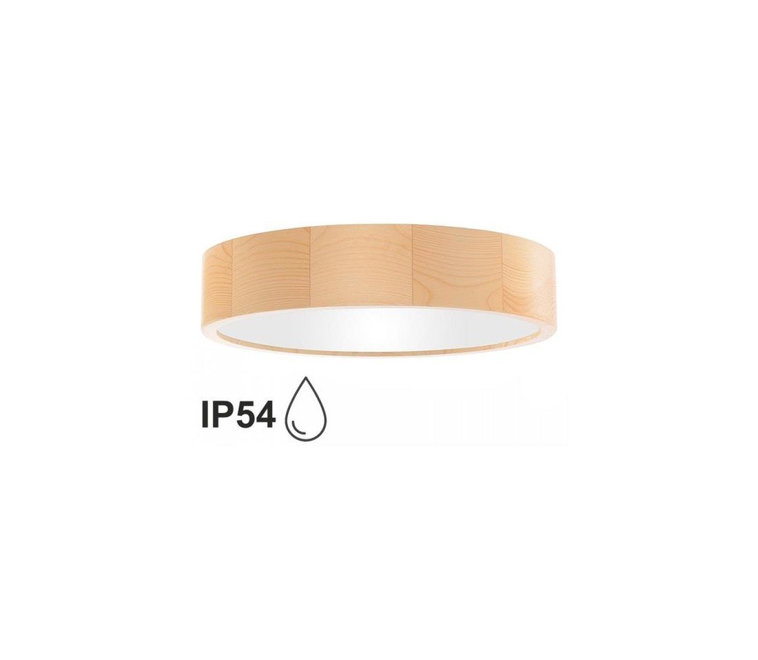 Koupelnové stropní svítidlo CLEO 3xE27/24W/230V IP54 pr. 37,5 cm borovice