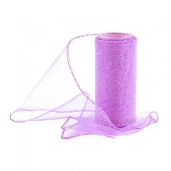 Paper Design Organza 12cm/9m obšitá - levandulová - 240039