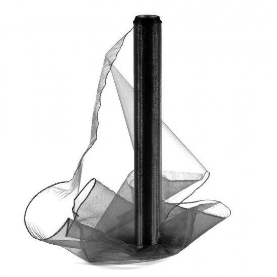 Paper Design Organza 40cm/9m obšitá - černá - 242080