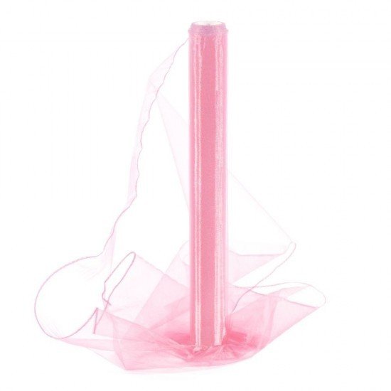 Paper Design Organza 40cm/9m obšitá - sv. růžová - 242006