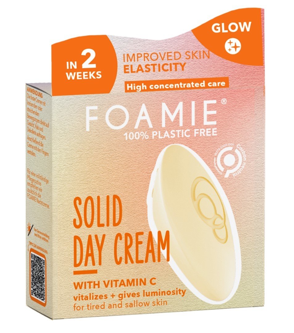 Foamie Tuhý rozjasňující pleťový krém Energy Glow (Solid Day Cream) 35 g