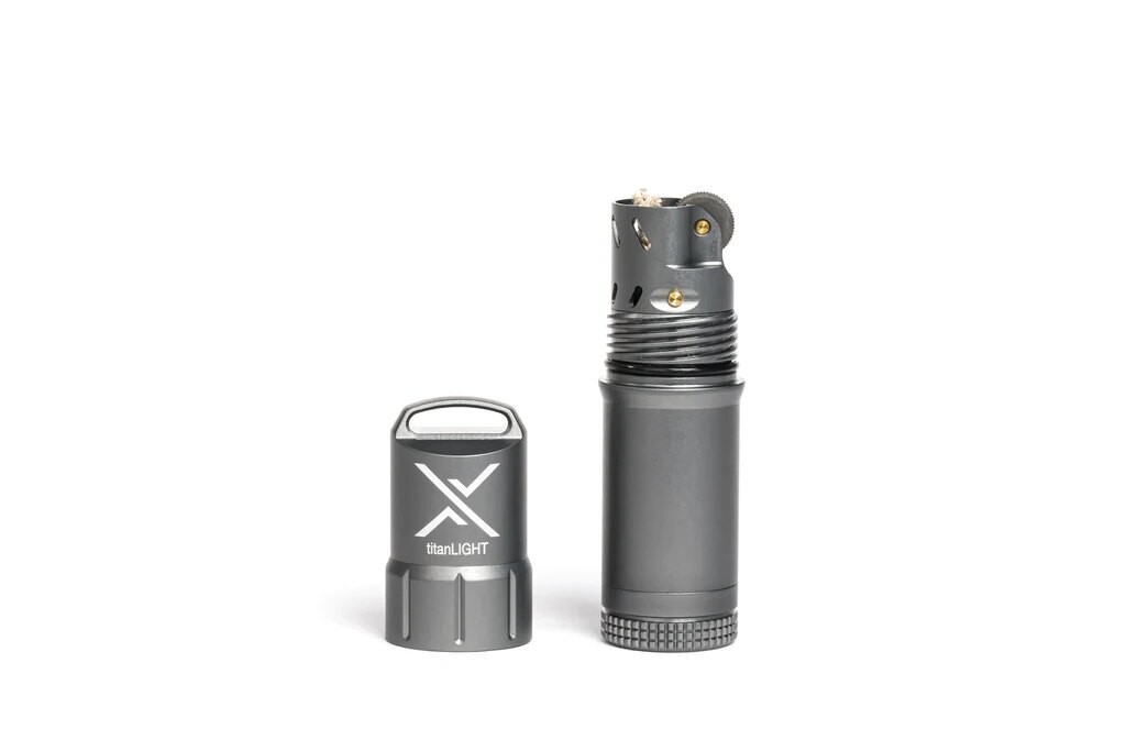 Benzínový zapalovač titanLIGHT™ Exotac® – Gunmetal (Barva: Gunmetal)