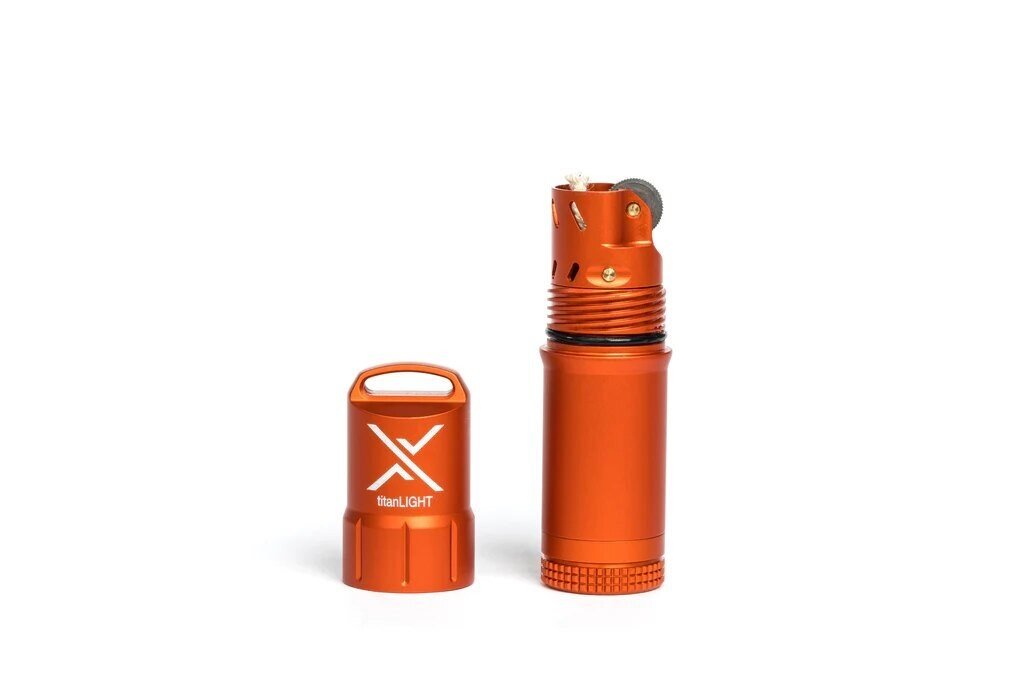 Benzínový zapalovač titanLIGHT™ Exotac® – Oranžová (Barva: Oranžová)
