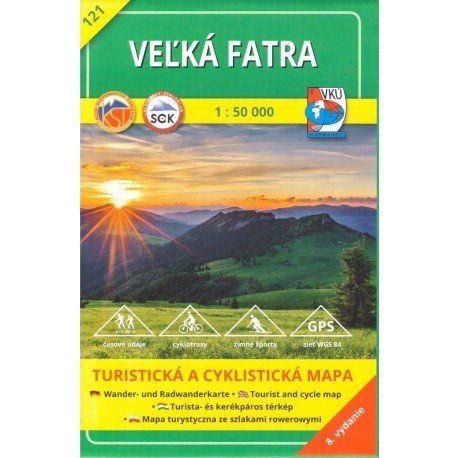 VKÚ 121 Vel'ká Fatra 1:50 000 turistická mapa