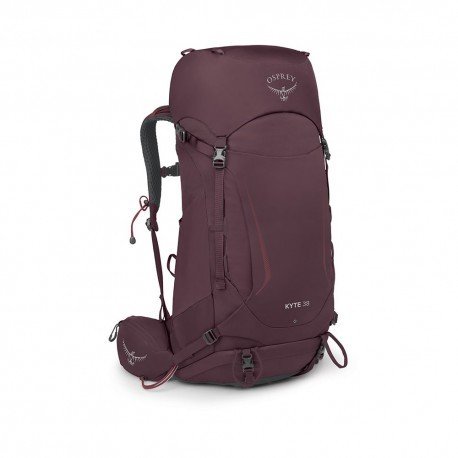 Osprey Kyte 38l WXS/S dámský expediční turistický batoh - boční, vrchní a spodní vstup Elderberry purple