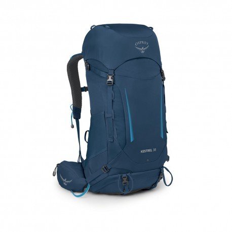 Osprey Kestrel 38l S/M pánský turistický batoh - vrchní, boční a spodní vstup Atlas blue