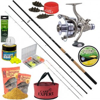 FEEDER SET CARP EXPERT Alfa SET ADVANCER METHOD 360cm + VYBAVENÍ NA FEEDER