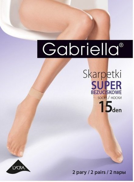 Gabriella Super 15 den A'2 2-pack Dámské netlačící ponožky Univerzální sabia/odstín béžové