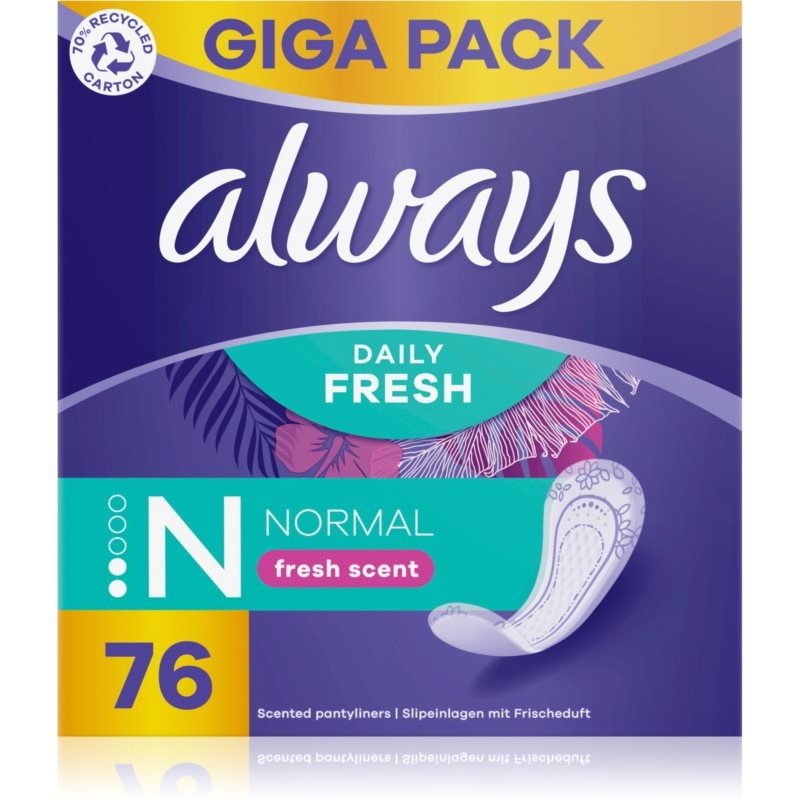 Always Daily Fresh Normal slipové vložky s parfemací 76 ks