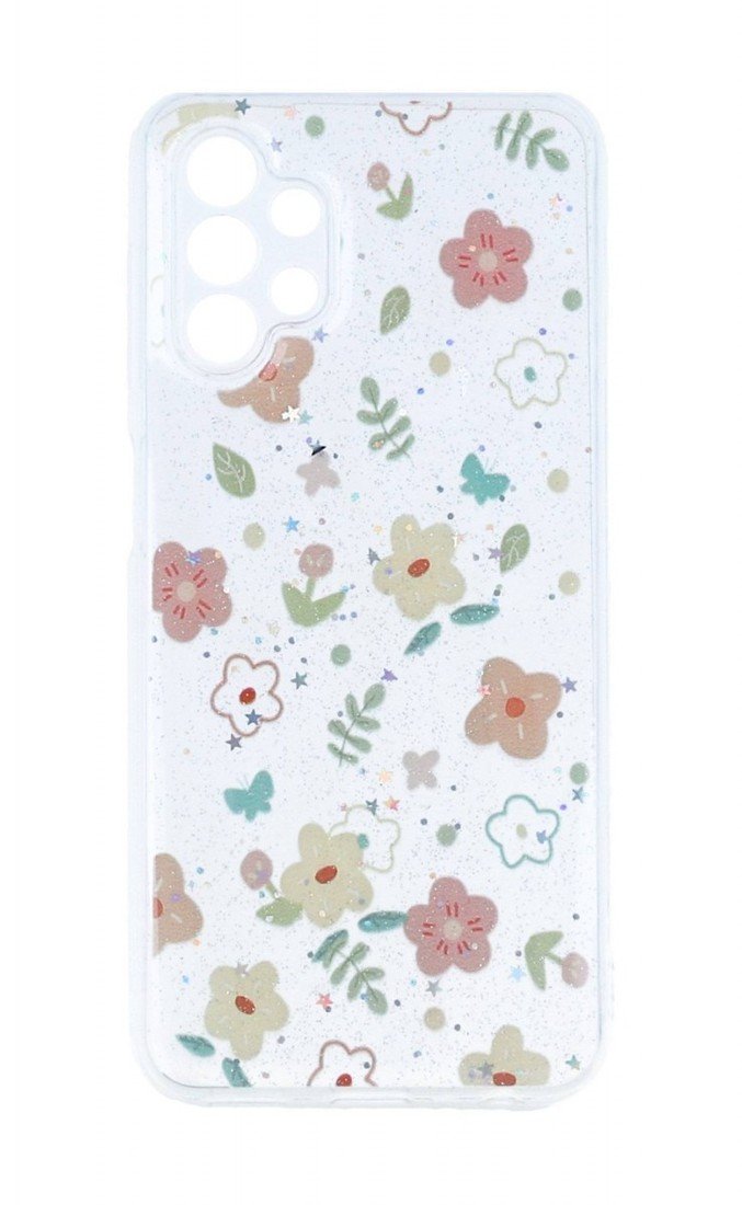 Kryt TopQ Glitter Samsung A13 Květinový mix 94655