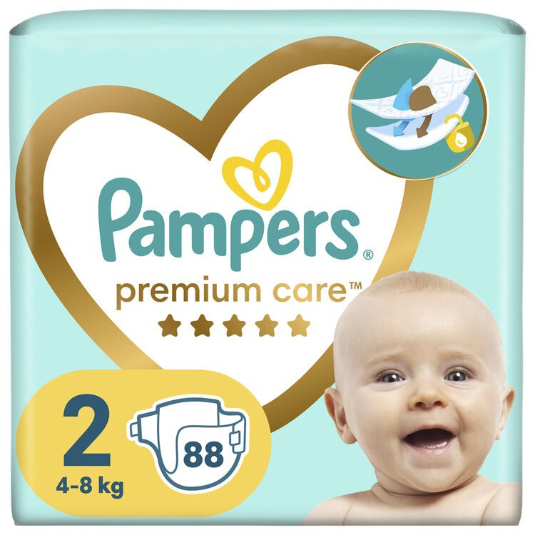 Pampers Premium Care plenky vel. 2 (88 ks plenek) 4-8 kg