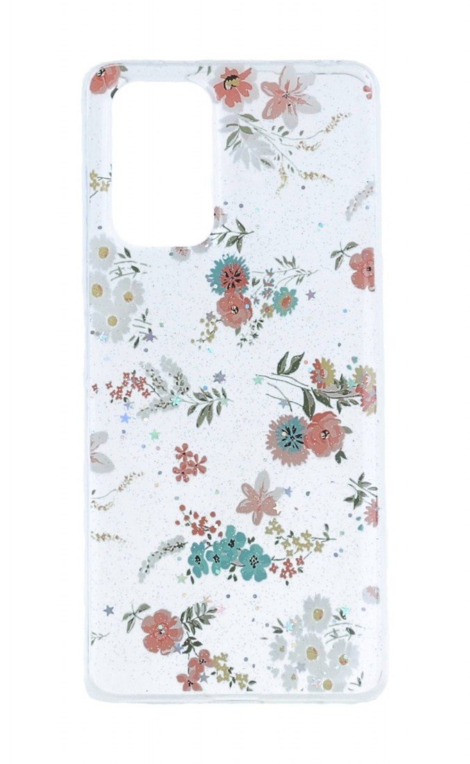 Kryt TopQ Glitter Xiaomi Redmi Note 10 Pro Jemné květy 94631