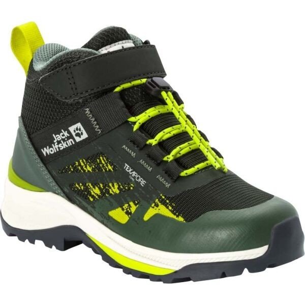 Jack Wolfskin VILI HIKER TEXAPORE MID K Dětská treková obuv, zelená, velikost 36