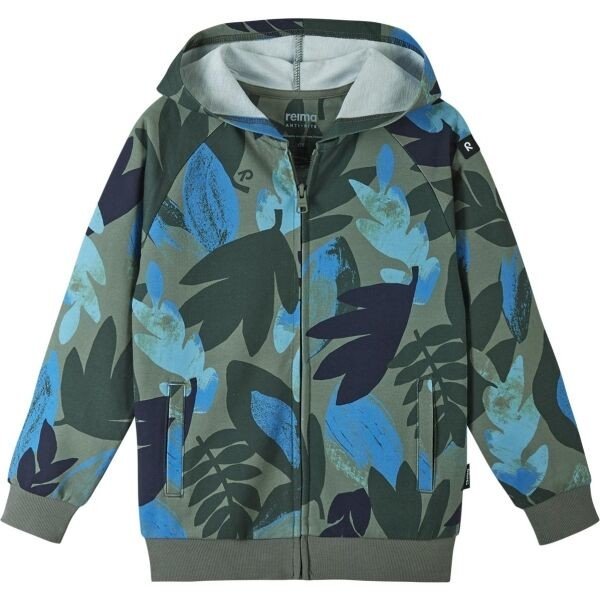 REIMA VARMISTUS Dětská mikina s kapucí, zelená, velikost 122