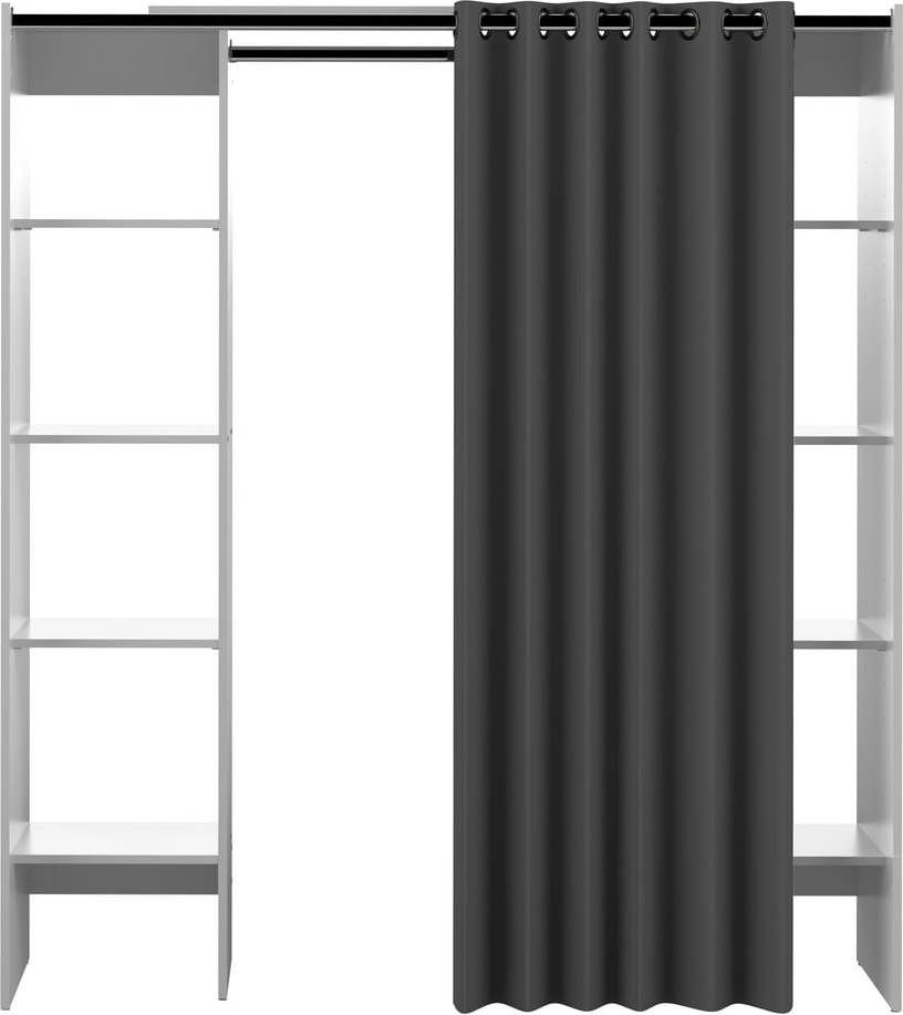 Černo-bílá šatní skříň 185x182 cm Tom - TemaHome